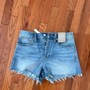 Madewell high waisted denim shorts